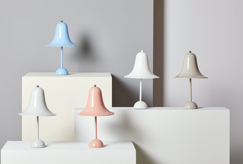 Verner Panton Pantop portable bordlampe - Matt White - Ø18